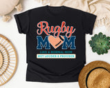 Rugby Mom Like A Normal Mom But Louder And Prouder graphic tee in Black