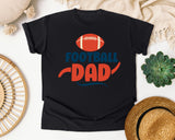 Football Dad Navy Script graphic tee in Black