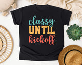 Classy Until Kickoff Gold graphic tee in Black