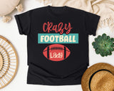 Crazy Football Lady Teal graphic tee in Black