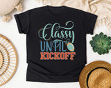 Classy Until Kickoff graphic tee in Black