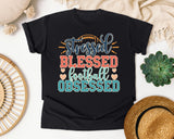 Stressed Blessed Football Obsessed graphic tee in Black