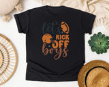 Lets Kick Off Boys graphic tee in Black