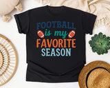 Football Is My Favorite Season graphic tee in Black