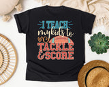 I Teach My Kids To Tackle And Score graphic tee in Black