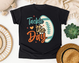 Tackle The Day graphic tee in Black
