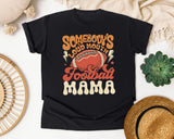 Somebodys Loud Mouth Football Mama graphic tee in Black