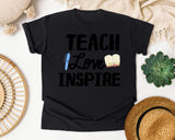 Teach Love Inspire Book graphic tee in Black
