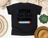 Little Miss Back To School Pencil graphic tee in Black
