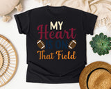 My Heart Is On That Field graphic tee in Black