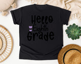 Hello Eighth Grade graphic tee in Black