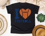 I Love Football Heart graphic tee in Black