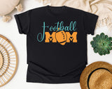 Football Mom Orange graphic tee in Black