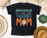 Proudest Football Mom graphic tee in Black
