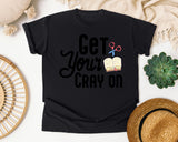 Get Your Cray On graphic tee in Black