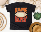 Game Day Orange Bold graphic tee in Black