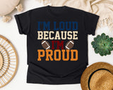 Im Loud Because Im Proud Navy graphic tee in Black
