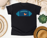Football Navy Heart graphic tee in Black