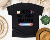 Just One More Chapter graphic tee in Black