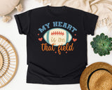 My Heart Is On That Field Ball graphic tee in Black