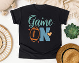 Game On Football Teal graphic tee in Black