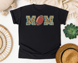 Football Mom Leopard graphic tee in Black