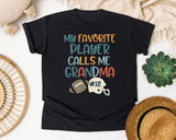 My Favorite Player Calls Me Grandma Retro graphic tee in Black