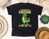 Im Ready To Crush 6th Grade Dino graphic tee in Black
