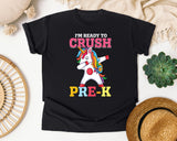 Im Ready To Crush Pre-K Unicorn graphic tee in Black