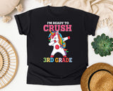Im Ready To Crush 3rd Grade Unicorn graphic tee in Black