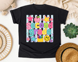 Second Grade Crayons Smiley graphic tee in Black