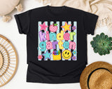 Kindergarten Crayons Smiley graphic tee in Black
