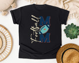 Football Mom Navy Vertical graphic tee in Black