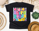 Third Grade Crayons Smiley graphic tee in Black
