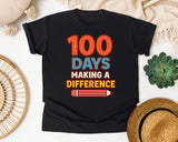 100 Days Making A Difference graphic tee in Black