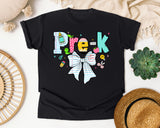 Pre-K Paper Bow graphic tee in Black