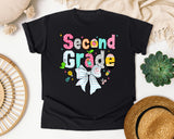 Second Grade Paper Bow graphic tee in Black