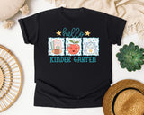 Hello Kindergarten Frames graphic tee in Black