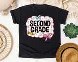 Second Grade Scallop Bow graphic tee in Black