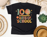 100 Days Of School Globe Pencil graphic tee in Black