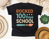 Rocked 100 Days Of School graphic tee in Black