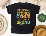 Stepping Stones To 100 Days Strong graphic tee in Black
