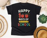 Happy 100 Days Of School Apples graphic tee in Black