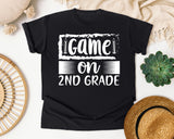 Game On 2nd Grade White graphic tee in Black