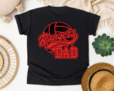 Rangers Volleyball Dad graphic tee in Black