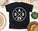 Dad Est 25 White graphic tee in Black