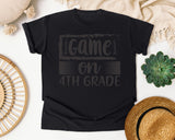 Game On 4th Grade Grey graphic tee in Black