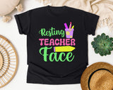 Resting Teacher Face graphic tee in Black