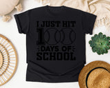 I Just Hit 100 Days Of School Baseball graphic tee in Black