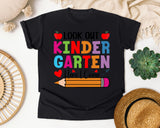 Look Out Kindergarten Here I Come Graphic Tee graphic tee in Black